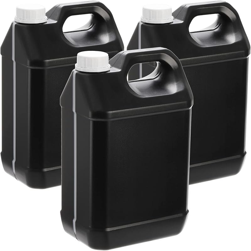 Hacaroa 3 Pack Plastic Storage Jug for Non-Flammable Liquid, 1 Gallon/4L HDPE Motor Oil Container with White