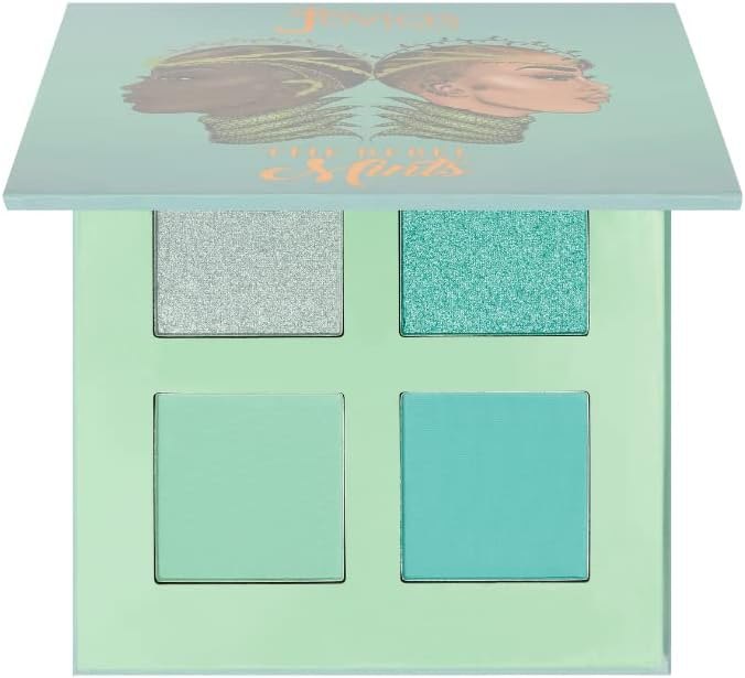Juvia's Place Rebel Quad Mint Eyeshadow Palette - Shades of 4, Professional Eye Makeup, Pigmented Makeup Palette for