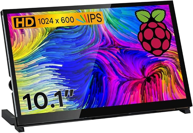 Hosyond 10.1" IPS LCD Capacitive Touch Screen HDMI Display Portable Monitor 1024X600 Built-in Dual Speakers for