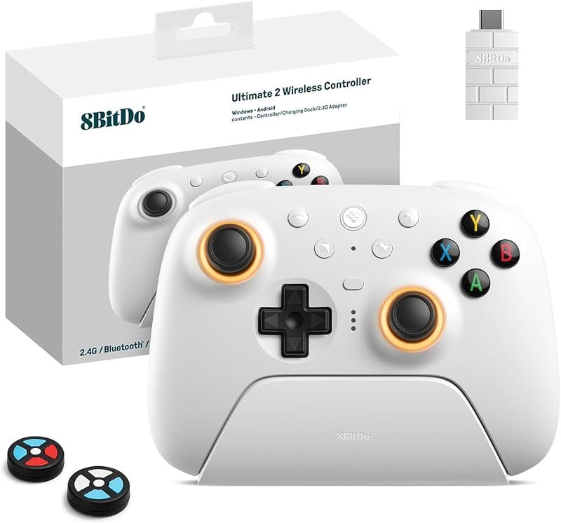 8Bitdo Ultimate 2 Wireless 2.4G Controller (White)