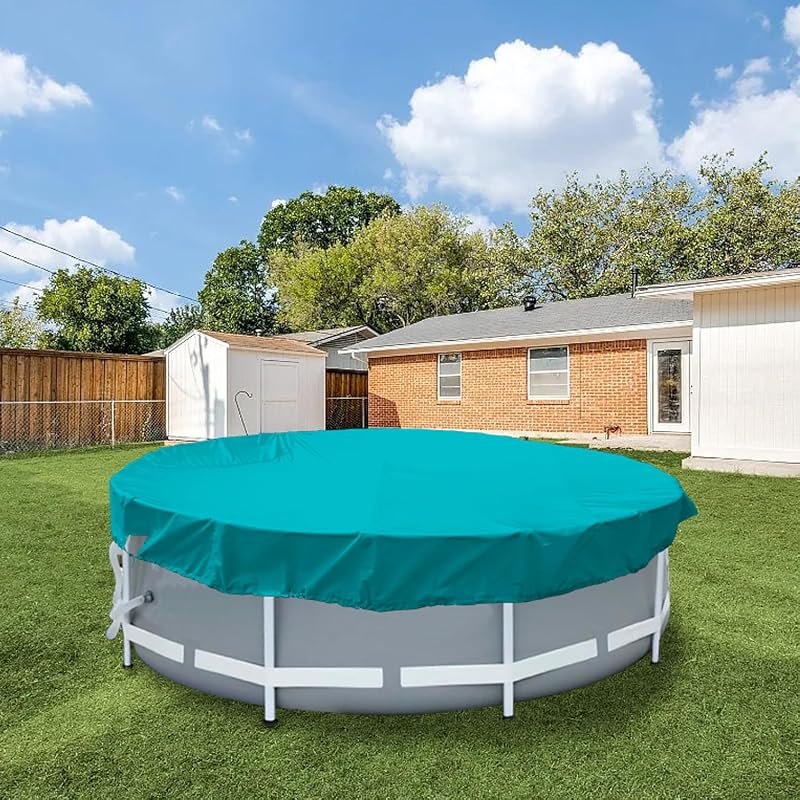 9 FT Pool Cover for 6' Round Pool Waterproof Dustproof Safety Covers Heavy Duty Strong Double Stitched Seam Winter