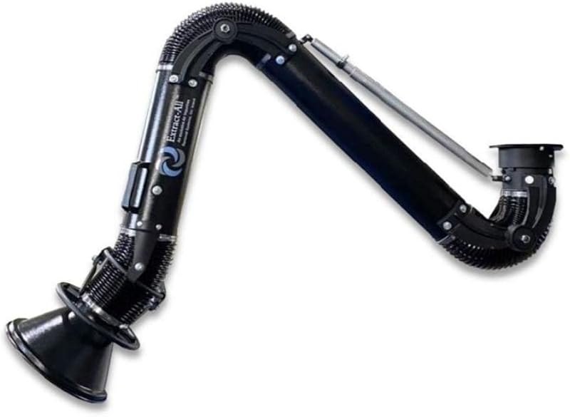Extract-All Wall-Mounted Dust Absorber for Air Purification, Expanded Diameter Capture Hood Welding Fume Extraction