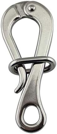Stainless Steel 316 Pelican Hook Quick Release Ship Hooks,4inch/ 100mm Marine Boat Link Climbing Buckle Lifeboat Hook