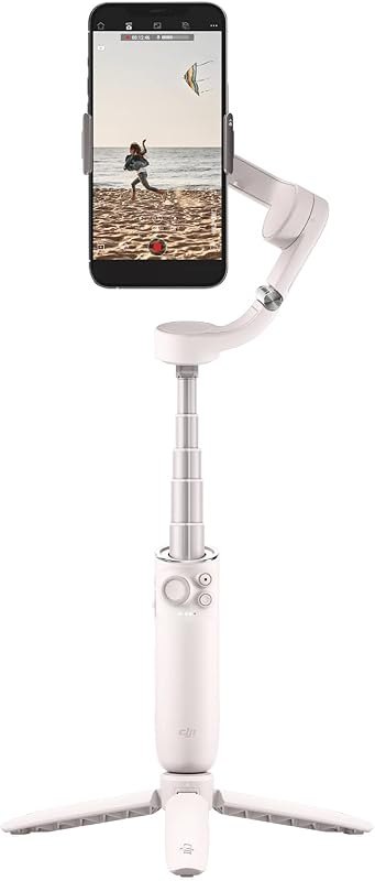 DJI OM 5 Smartphone Gimbal Stabilizer, 3-Axis Phone Gimbal, Built-in Extension Rod, Portable and Foldable, Android and