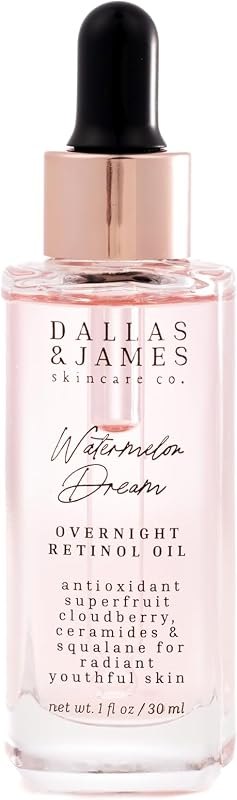 Dallas & James Skincare Co. Watermelon Dream Overnight Retinol Oil - .3% Retinol with Watermelon and Cloudberry