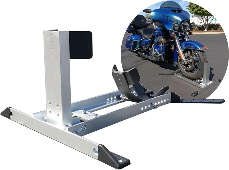 FDB Adjustable Removable Motorcycle Aluminum Wheel Trailer Chock Floor Bike Stand Truck Bed Floor Tie Down Hook