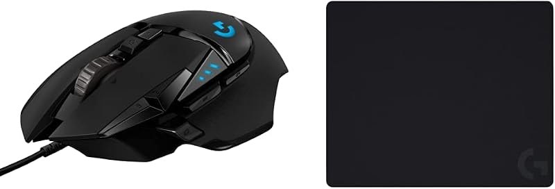 Logitech G502 Hero Wired Gaming Mouse + G440 Hard Gaming Mouse Pad Bundle - Black — high polling rate gaming mouse for