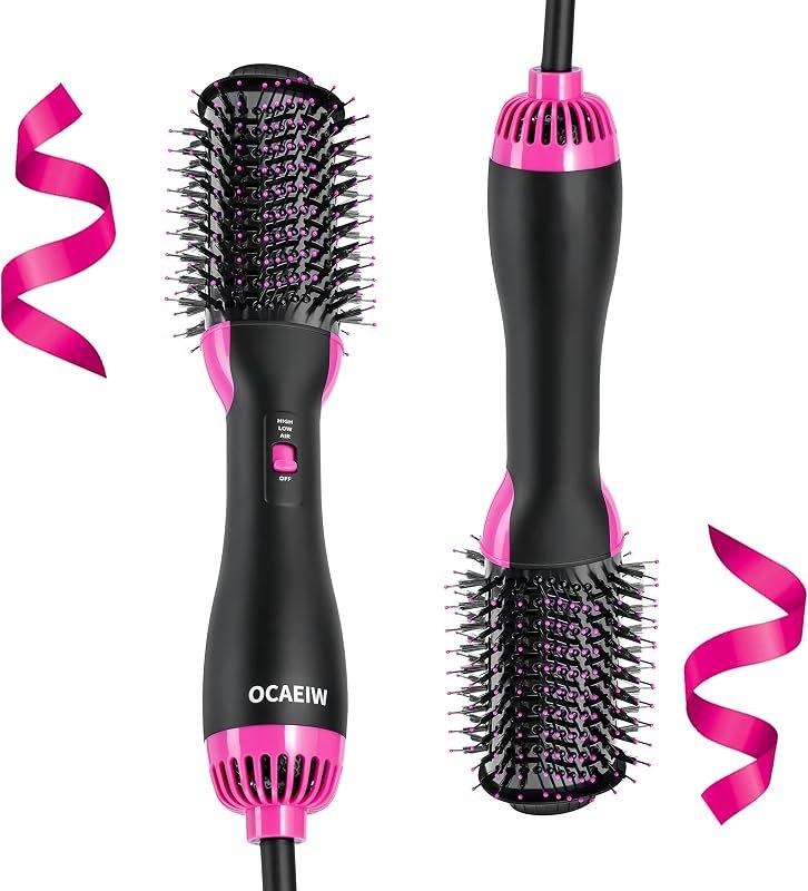 Volumizer Hair Dryer Brush, Hot-Air Hair Brushes, One Step Hair Dryer and Styler with Alci Plug for Women, Wig, Blow