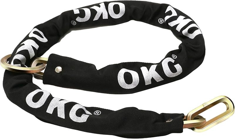 OKG High Security Chain - 4.3ft x 3/8 in. Thick Heavy Duty Chain - 130cm x 10mm Hardened Alloy Steel Chain - Premium