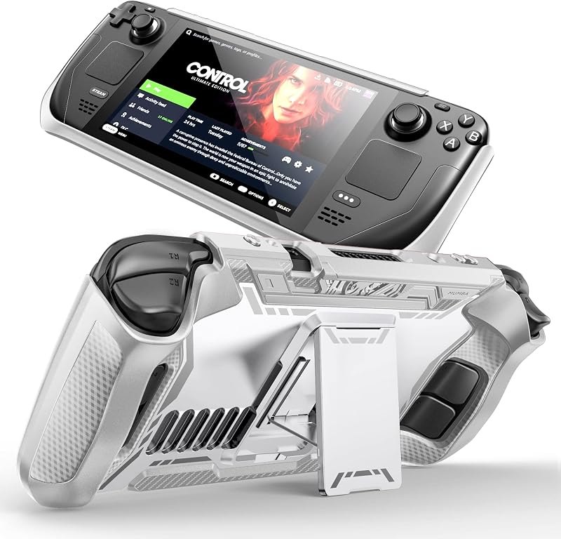 Mumba Blade Series Case for Steam Deck/Steam Deck OLED with Kickstand,Gray — steam deck skin for steam deck skin