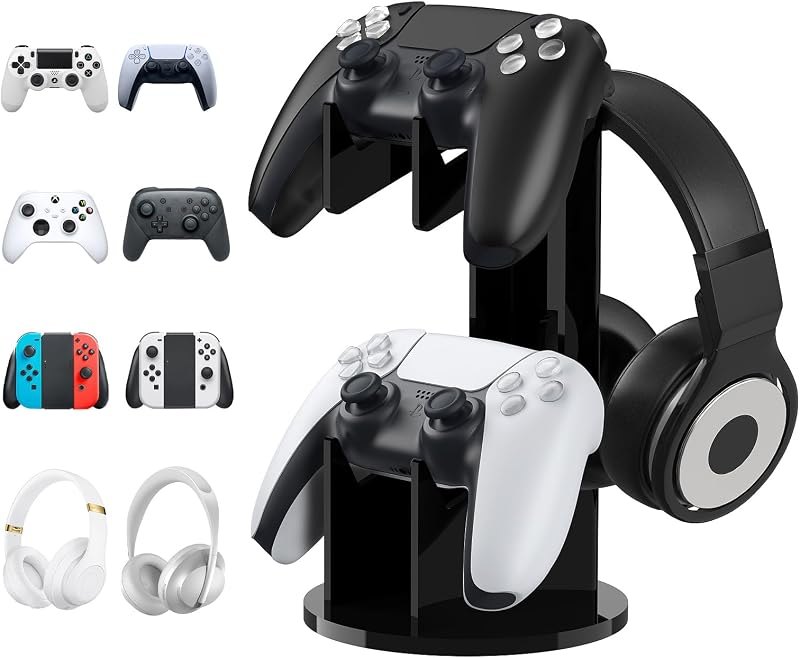 MoKo Universal Game Controller & Headset Stand, 2-in-1 Holder Acrylic — best playstation 5 controller for playstation