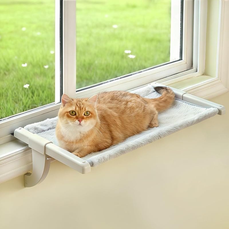 Zoratoo Windowsill Cat Perch, One-Step Sliding Adjustment Cat Hammock, XL — cat window hammock for cat window hammock