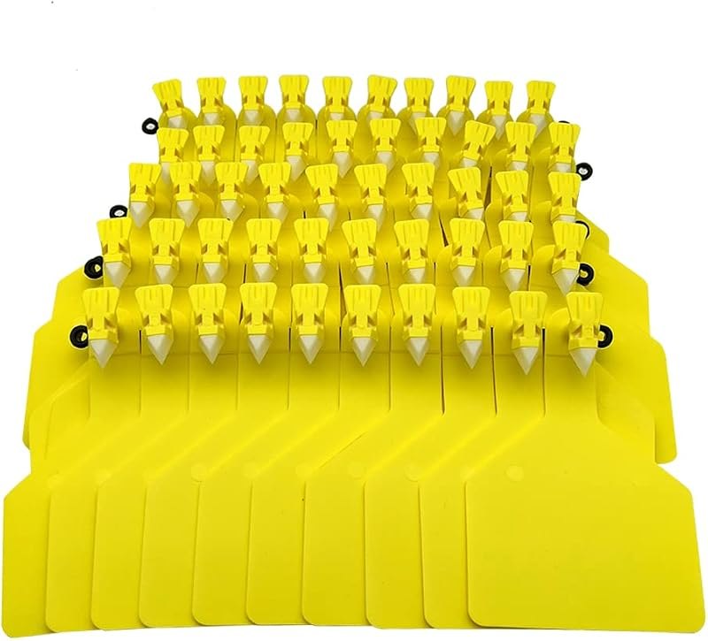 50 Pcs Blank Cattle Ear Tags, TPU One-Piece Flexible Livestock — calf ear tags for calf ear tags
