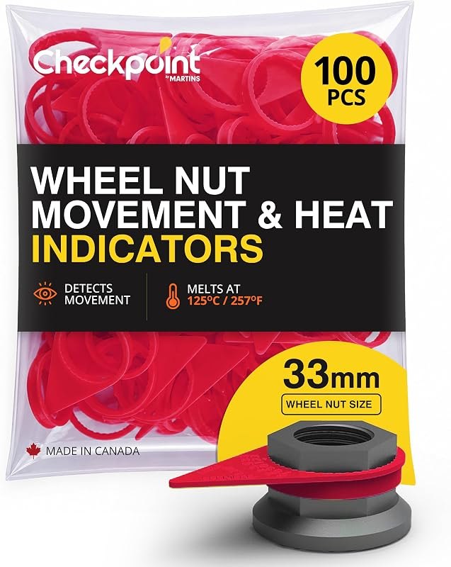 Checktorque Red Wheel Nut Indicator - Red 33 mm (Bag of 100 Pcs) — car seat impact indicator for car seat impact