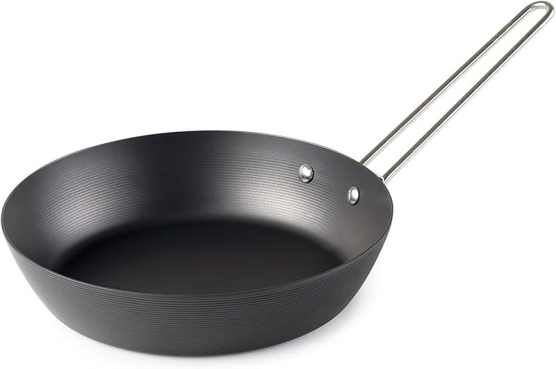 GSI Outdoors Frypan, Lightweight Carbon Steel, Collapsible Handle Camp & Outdoor Frying Pan — carbon steel skillet for