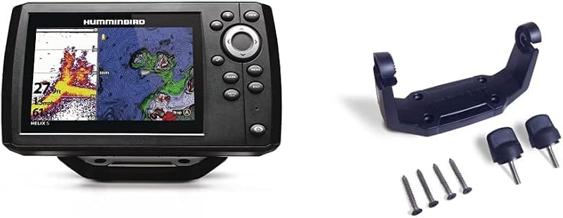 Humminbird Helix 5 Chirp GPS G3 Fish Finder and Gimbal Mount Kit — best transom mount fish finder for transom mount
