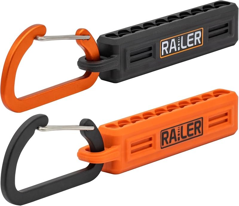 Portable 10-Hole Bit Storage Organizer with Carabiner Clip for Tool Kits — magnetic bit holder for magnetic bit holder