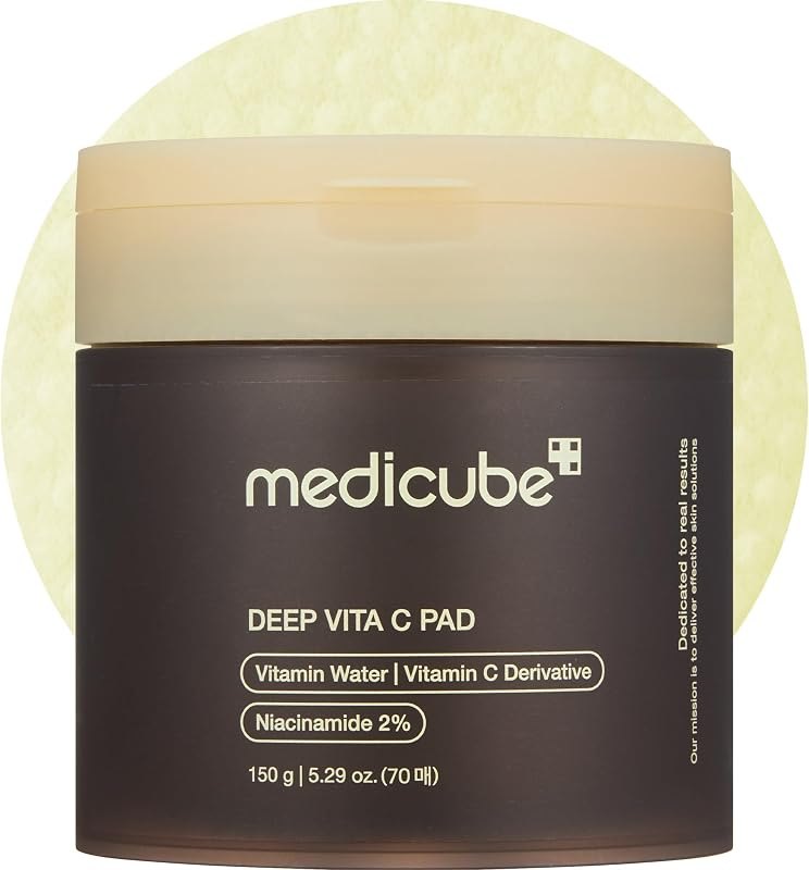 medicube Toner Pads Deep Vita C Facial Toner Pad for Uneven Skin Tone Care — skin toner pads for skin toner pads