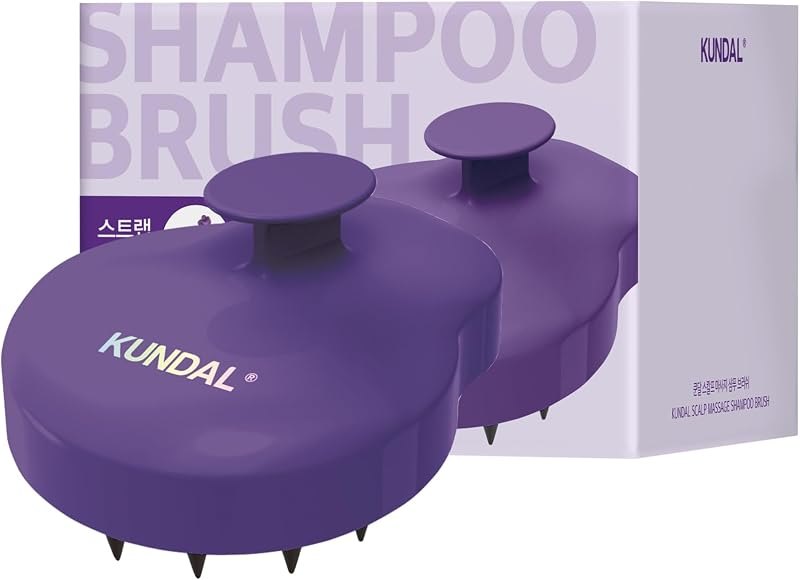KUNDAL Korean Hair Care Shampoo Brush Hair Massager - Silicone Hair Massager & Scrubber, Deep Cleansing Dandruff