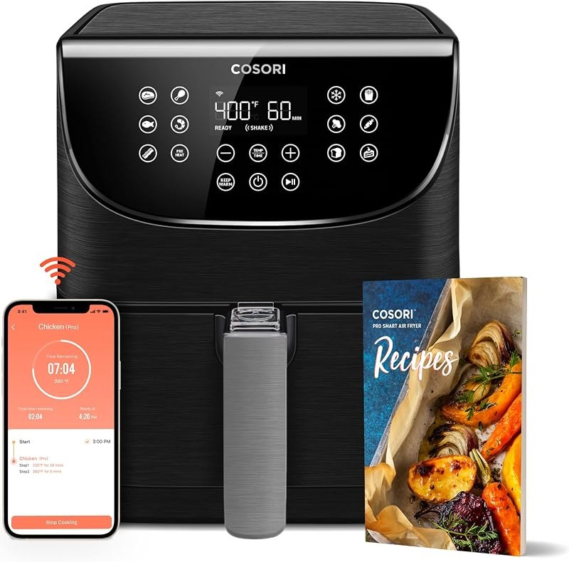COSORI Air Fryer 5.8QT Pro Gen Smart 11-in-1 Toaster Oven , 100 Recipes Cookbook, 200+ Online Recipes , APP and Touch