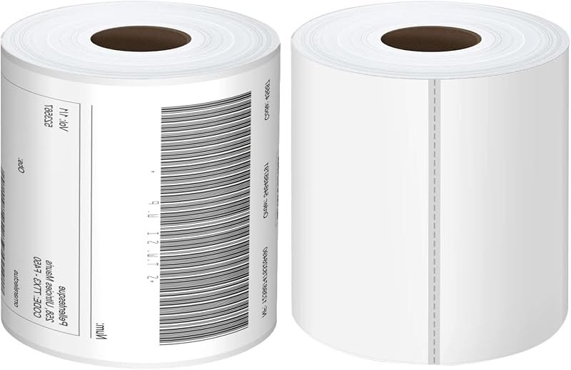 Thermal Labels 4x6 Roll - 500 Direct Thermal Perforated Postage Shipping Labels for Rollo, Zebra, MUNBYN and Polono