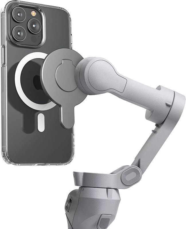 ENCASED Magnetic Adapter for DJI Osmo Mobile Smartphone Gimbal Stabilizer - Compatible with MagSafe (DJI OM 8 7P 7 SE