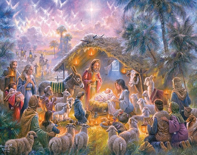 Light of the World Advent Calendar (Countdown to Christmas) with Nativity Story by Vermont Christmas Company — Advent