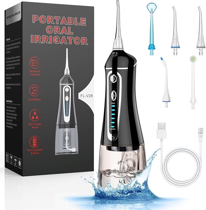 Cordless Water Flosser for Teeth, Rechargeable Oral Irrigator — oral b water jet ultra for oral water jet ultra