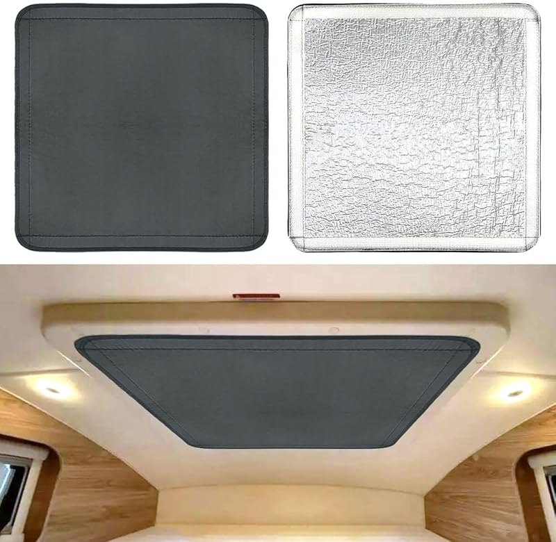 RV Roof Vent Blackout Shade 16x16 Skylight Cover Blocks Light/ Heat — rv roof vent fan for roof vent fan