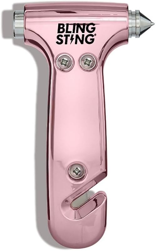 BLINGSTING Safety Hammer - Emergency Automotive Escape Tool with Window Breaker, Seat Belt Cutter & Adjustable Car
