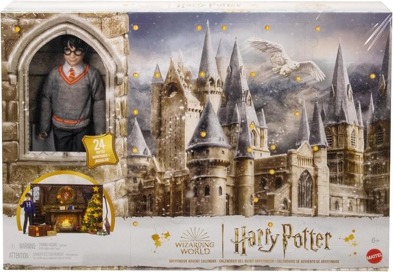 Harry Potter Toys, Gryffindor Advent Calendar with Harry Potter Fashion Doll of About 30 cm and 24 Accessories as