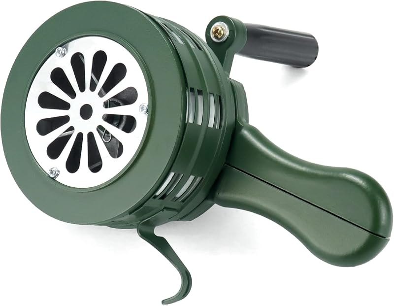 QWORK Hand Crank Siren Horn, Hand Loud Crank, Emergency Safety Manual Siren, Portable Hand Held Siren Horns Alarm