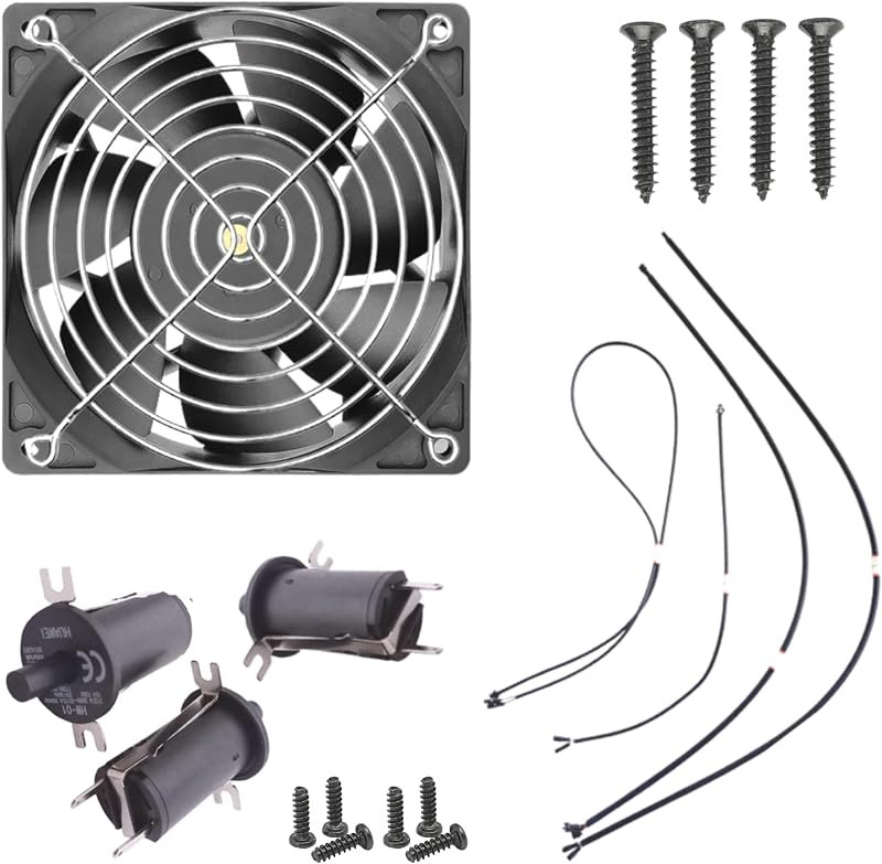 Replacement Fan and Lid/Door Switch Kit for Masterbuilt Gravity Series 560/800/1050 Digital Charcoal Grill and Smoker