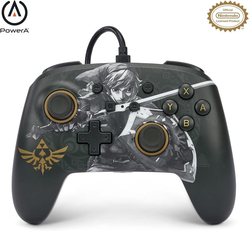 PowerA Enhanced Nintendo Switch and Switch 2 Wired Controller - Legend of Zelda Battle Ready Link, Officially licensed