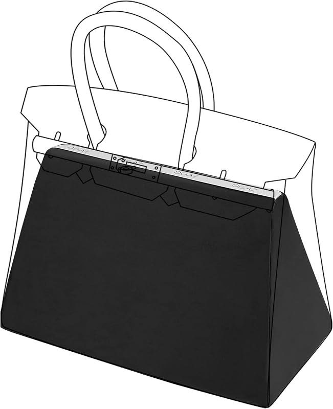 Purse Pillow Shaper Insert,Luxury Handbag Tote Shapers, Memory Foam- Fits Birkin 25/30/35/40 Bag (Black, BK25