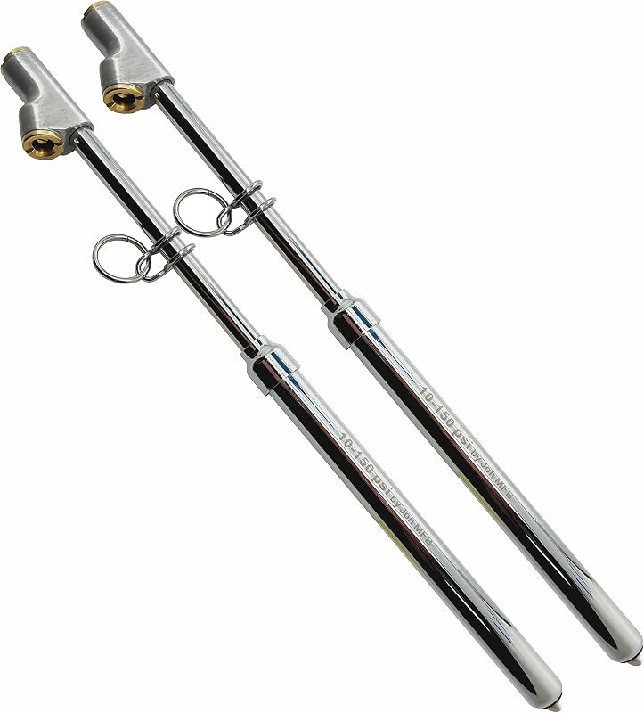 150 Psi Professional Semi Truck Tire Pressure Gauge and Dually Truck Air Gauges. Great for RV Tire Pressure, Cars, and
