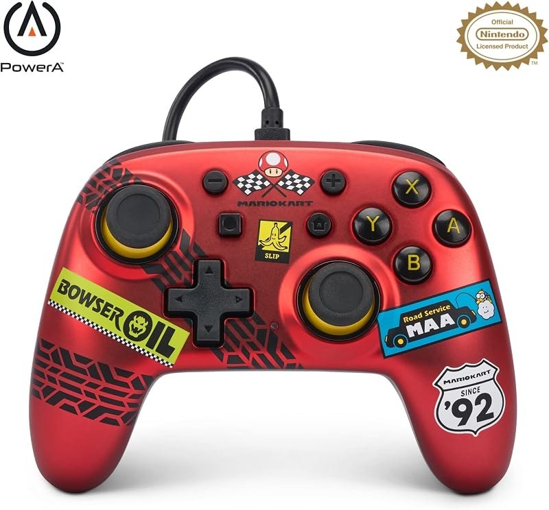 PowerA Nano Wired Controller for Nintendo Switch - Mario Kart: Racer Red, Nintendo Switch - OLED Model, Gamepad, game