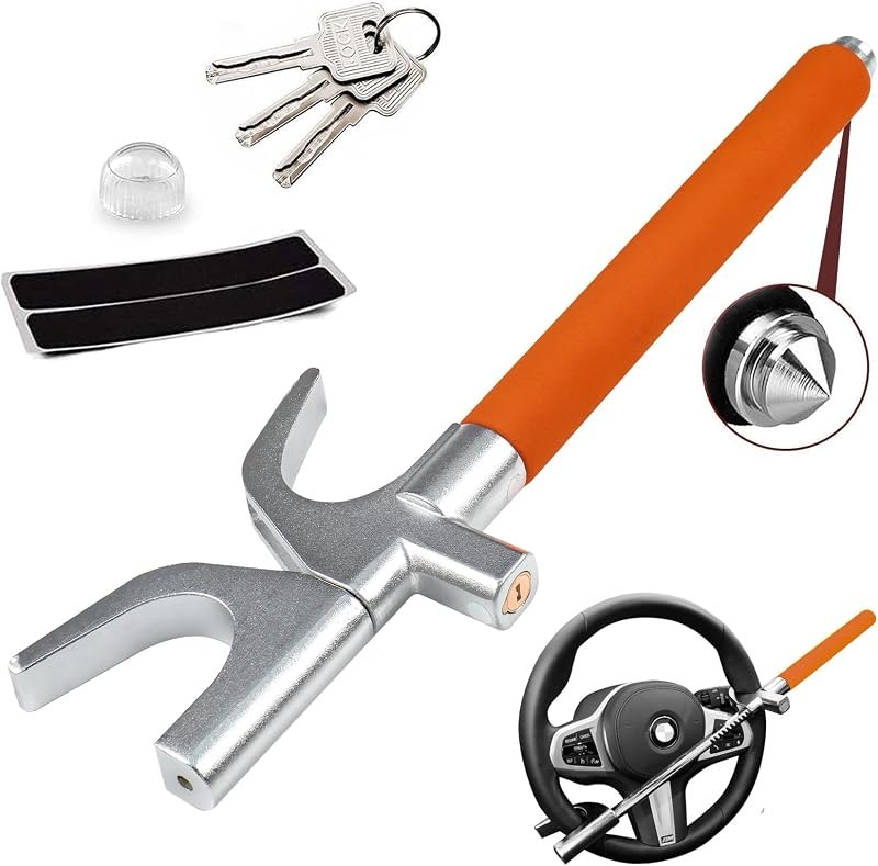 Car Steering Wheel Lock, lootaan The Anti Theft Device for Cars, Universal Car Steering Wheel Lock, Adjustable Vehicle