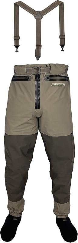 Paramount Outdoors Slate Guide Pant Waist High Zippered Stockingfoot Breathable Wader Pant for Fly Fishing — fishing