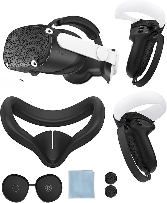 Gwyoneaon Protective Cover for Oculus/Meta Quest 2 Accessories, Silicone Controllers Grip Cover Protector, Soft Shell