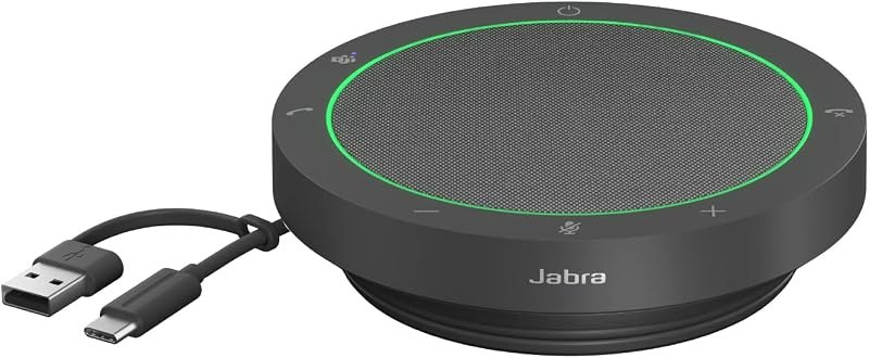 Speak2 40 Portable Speakerphone with 4 Noise-cancelling Mics, Full-range 50mm Speaker, Wideband Audio and USB A and