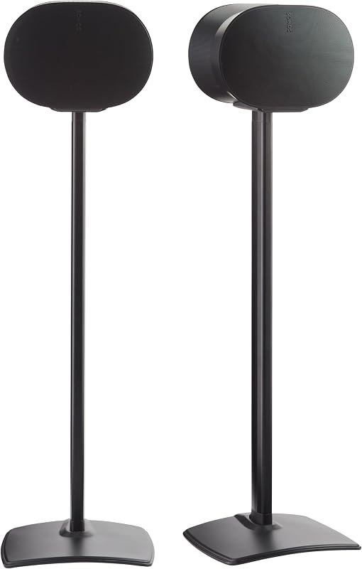 SANUS Wireless Speaker Stands Pair for Sonos ERA 300™ - Black — best audio speaker stands for audio speaker stands
