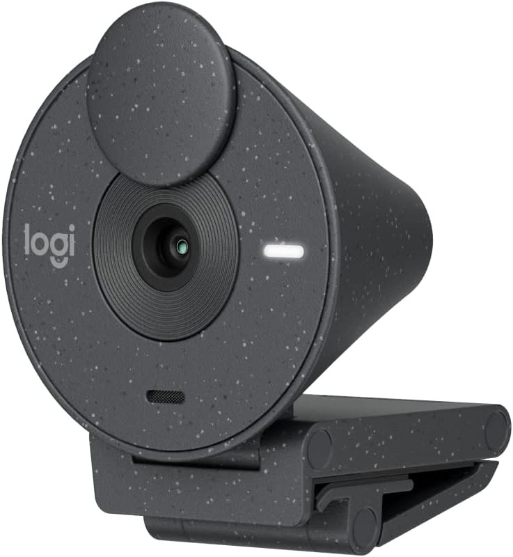 Logitech Brio 300 HD Webcam with Privacy Shutter, Noise Reduction Mic, USB-C, Certified for Zoom, Microsoft Teams