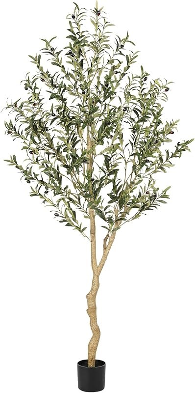 Realead Faux Olive Tree 6ft - Realistic Olive Trees Artificial Indoor — artificial olive tree 6 feet for artificial