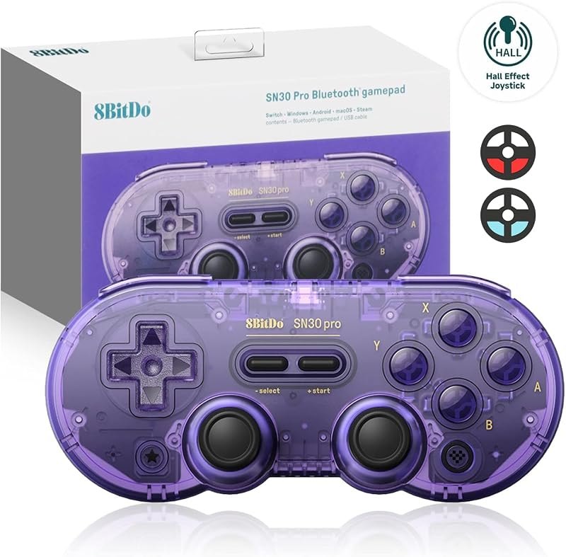 8Bitdo SN30 Pro - Purple,Switch Wireless Bluetooth Game Controller Gamepad — game Steam Controller for game steam