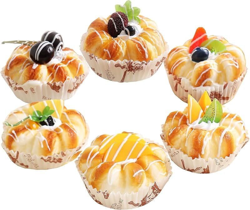 Joeabor Fake Cupcakes, Artificial Cupcakes for Display, Faux Cake Décor, Realistic Fake Artificial Food for Display