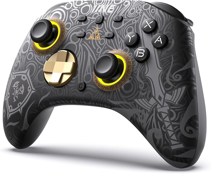 IINE Wireless Switch Controller, Switch Pro Controllers for Switch 2/ Lite/OLED/PC, Remote Gamepad with Headset