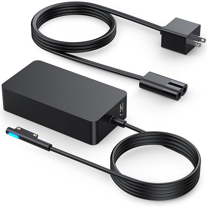 Microsoft Surface 44W Power Supply Adapter - Compatible with Surface Go 2, Laptop Go 3, Book 2, Pro 7, Pro X - Works