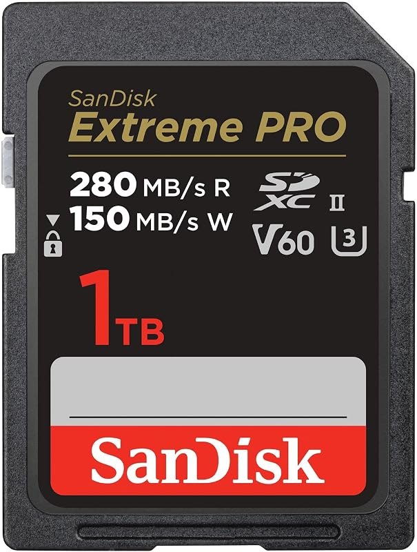 SANDISK 1TB Extreme PRO SDXC UHS-II Memory Card - C10, U3, V60, 6K, 4K UHD, SD Card - SDSDXEP-1T00-GN4IN — cameras sd