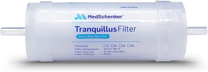 Tranquillus Bidet Water Filter - Filtration System for Electronic Bidet Seats - Filters Sediment, Dirt, Debris - Easy